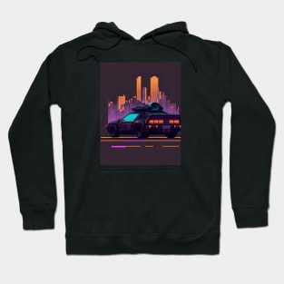 futuristic car pixel Hoodie